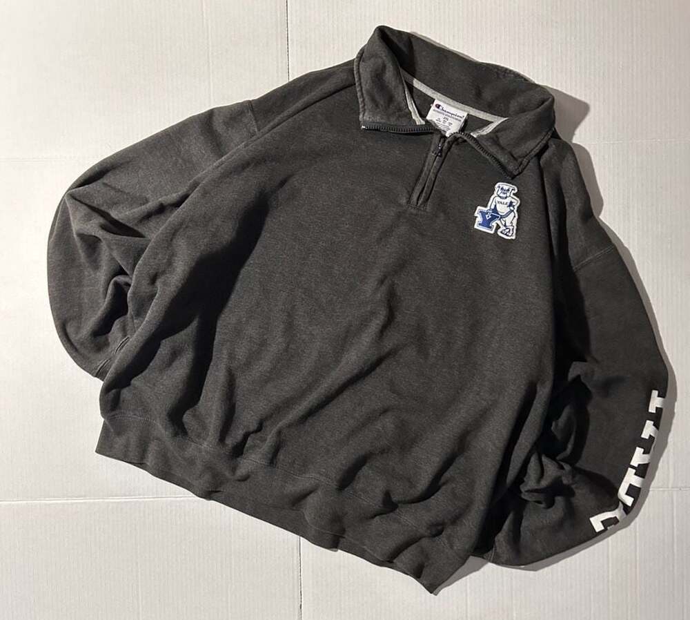 2000s Champion Yale University Bulldog Quarter-Zip Sweatshirt